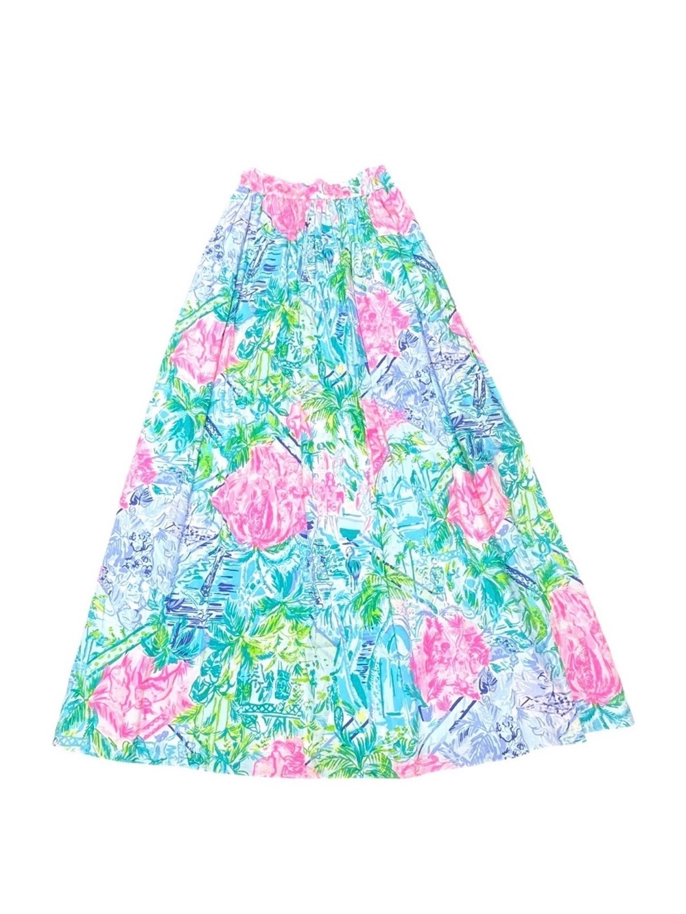 NWOT Lilly Pulitzer Bobbi Maxi Cotton Skirt Bohemian Queen 60th Anniversary sz 4